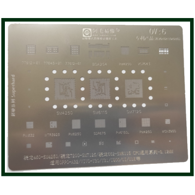 Трафарет BGA AMAOE OV:6 для SM4250, SM6115, SM7125, SDR675, SM7125, оригинал