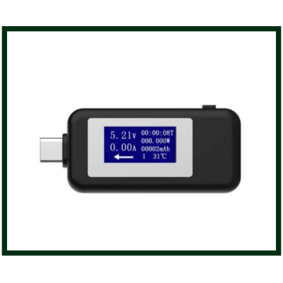 Тестер Type-c. напряжения (Type-c Charger Doctor) KWS-1802C черный, прямой