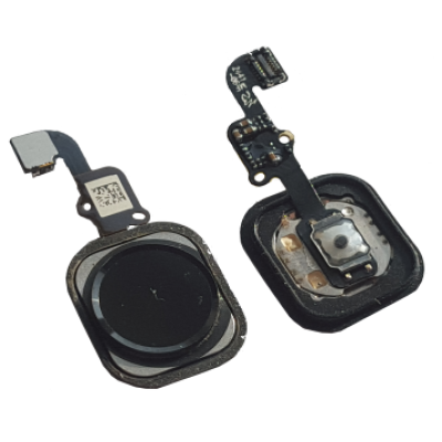 Кнопка Home iPhone 6, 6 Plus с механизмом, черная Кнопка Home iPhone 6, 6 Plus с механизмом, черная