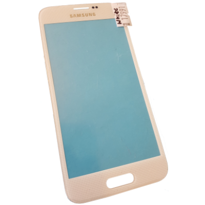 Стекло для переклейки дисплея Samsung G800H, S5 Mini, белое