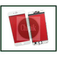 Стекло для переклейки дисплея Apple iPhone 6S Plus c пластиковой рамкой и OCA пленкой, белое Стекло для переклейки дисплея Apple iPhone 6S Plus c пластиковой рамкой и OCA пленкой, белое