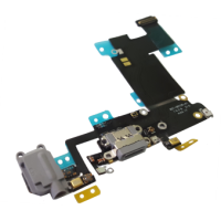 Шлейф с разъемом зарядки и наушников для Apple iPhone 6S Plus, серый