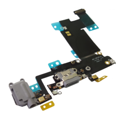Шлейф с разъемом зарядки и наушников для Apple iPhone 6S Plus, серый