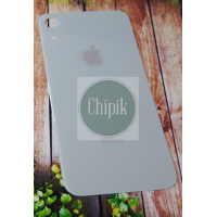 Стекло задней крышки для Apple iPhone XR, 10R, с широким вырезом, белое Стекло задней крышки для Apple iPhone XR, 10R, с широким вырезом, белое