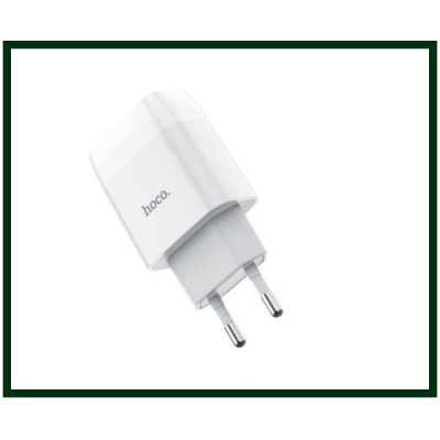Сетевое зарядное устройство Hoco C73A 2 USB 2.4A, белое