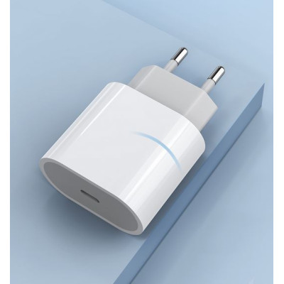 Сетевое зарядное устройство для Apple MU7V2ZM/A, 18W, A1692 + USB-C to lightning