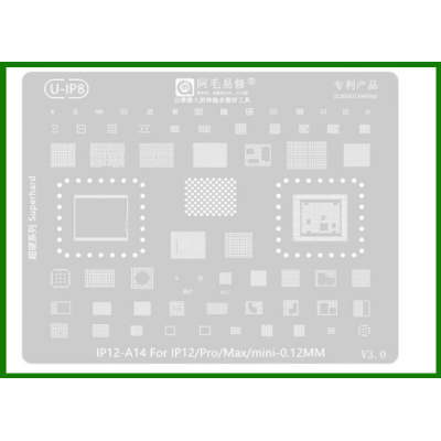 Трафарет BGA AMAOE для Apple iPhone 12, 12 Pro, 12 Pro Max, 12 Mini, оригинал