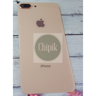 Стекло задней крышки для Apple iPhone 8 Plus с окошком камеры, золотое