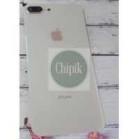Стекло задней крышки для Apple iPhone 8 Plus с окошком камеры, белое Стекло задней крышки для Apple iPhone 8 Plus с окошком камеры, белое