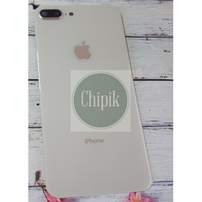 Стекло задней крышки для Apple iPhone 8 Plus с окошком камеры, белое