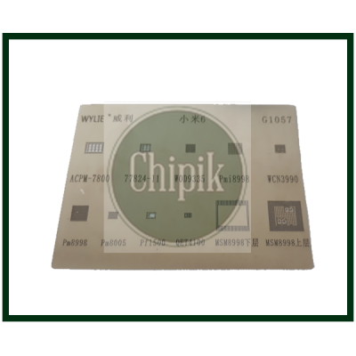 Трафарет BGA (G1057) ACPM-7800, 77824-11, 9335, Pmi8998, WCN3990, PM8998, PM8005, PF1500, QET4100, MSM8998 Трафарет BGA (G1057) ACPM-7800, 77824-11, 9335, Pmi8998, WCN3990, PM8998, PM8005, PF1500, QET4100, MSM8998