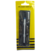 Скальпель с ручкой Hobby Knife c набором лезвий, 6 шт, серебро Скальпель с ручкой Hobby Knife c набором лезвий, 6 шт, серебро
