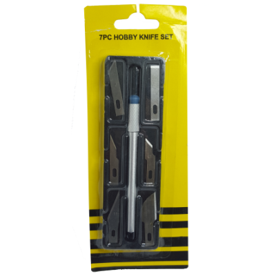 Скальпель с ручкой Hobby Knife c набором лезвий, 6 шт, серебро