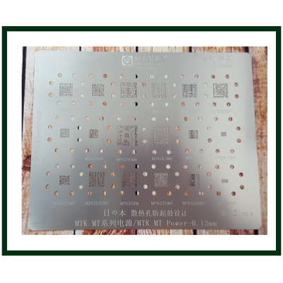 Трафарет BGA AMAOE MT:2 для MT6359VKP, MT6311, MT6158A, MT6329A, MT6320, MT6176V, MT6318A, оригинал
