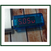 Тестер USB напряжения (USB Charger Doctor) синий, прямой