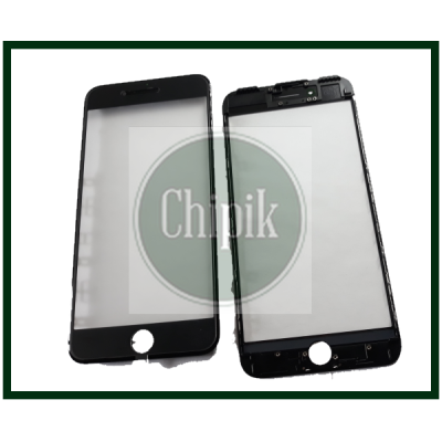 Стекло для переклейки дисплея Apple iPhone 7 Plus c рамкой и OCA пленкой, Черное