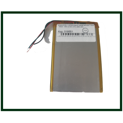 Аккумулятор с контроллером универсальный 110*70*3 (Li-ion, 3,7V, 2400 mAh)