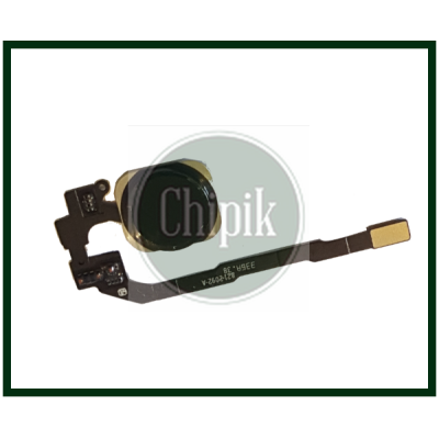 Шлейф кнопки Home iPhone 5S с кнопкой, черный