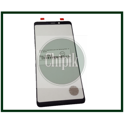 Стекло для переклейки дисплея Samsung A920, A9 2018, черное