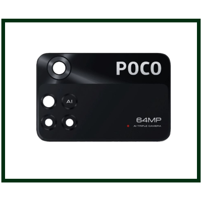 Стекло (окошко камеры) для Xiaomi Poco M4 Pro 4G, 64Mpx, black