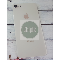 Стекло задней крышки для Apple iPhone 8 с окошком камеры, белое Стекло задней крышки для Apple iPhone 8 с окошком камеры, белое