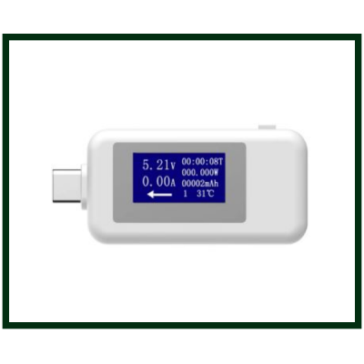 Тестер Type-c. напряжения (Type-c Charger Doctor) KWS-1802C белый, прямой