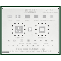 Трафарет BGA AMAOE MI:14 для WCD9380, QMP5679, SDR686, SM8350, BGA-153, оригинал Трафарет BGA AMAOE MI:14 для WCD9380, QMP5679, SDR686, SM8350, BGA-153, оригинал