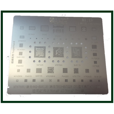 Трафарет BGA AMAOE MI:13 для PM6350, PM4250, SM7225, MT6769V, MT6358vw, PM7250B, WCN3991, 77040, 78190, оригинал