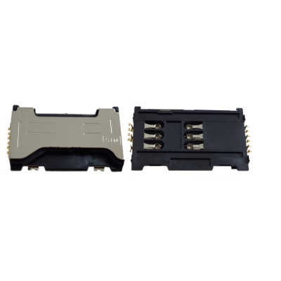 Разъем SIM-карты Samsung C6712, S7562, original (PN:3709-001685)