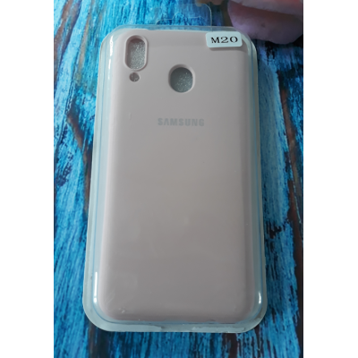 Чехол для Samsung M205, Galaxy M20 силиконовый с мягким внутренним покрытием, розовый