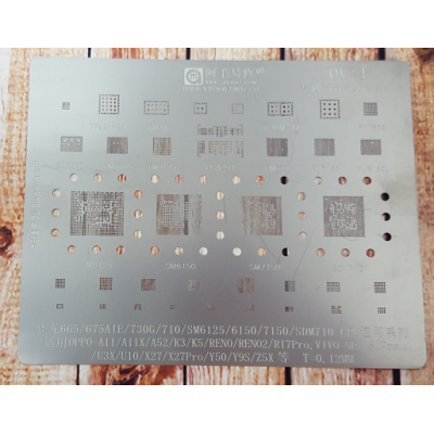 Трафарет BGA AMAOE OV:4 для 665, 675, 730G, 710, SM6125, 6150, 7150, SDM710, Oppo, Vivo, оригинал
