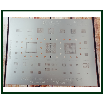 Трафарет BGA AMAOE HW:12 для Hi3690, Hi9500, CPU Nova6 5G, Hi6421, HI1103, HI6526, оригинал Трафарет BGA AMAOE HW:12 для Hi3690, Hi9500, CPU Nova6 5G, Hi6421, HI1103, HI6526, оригинал